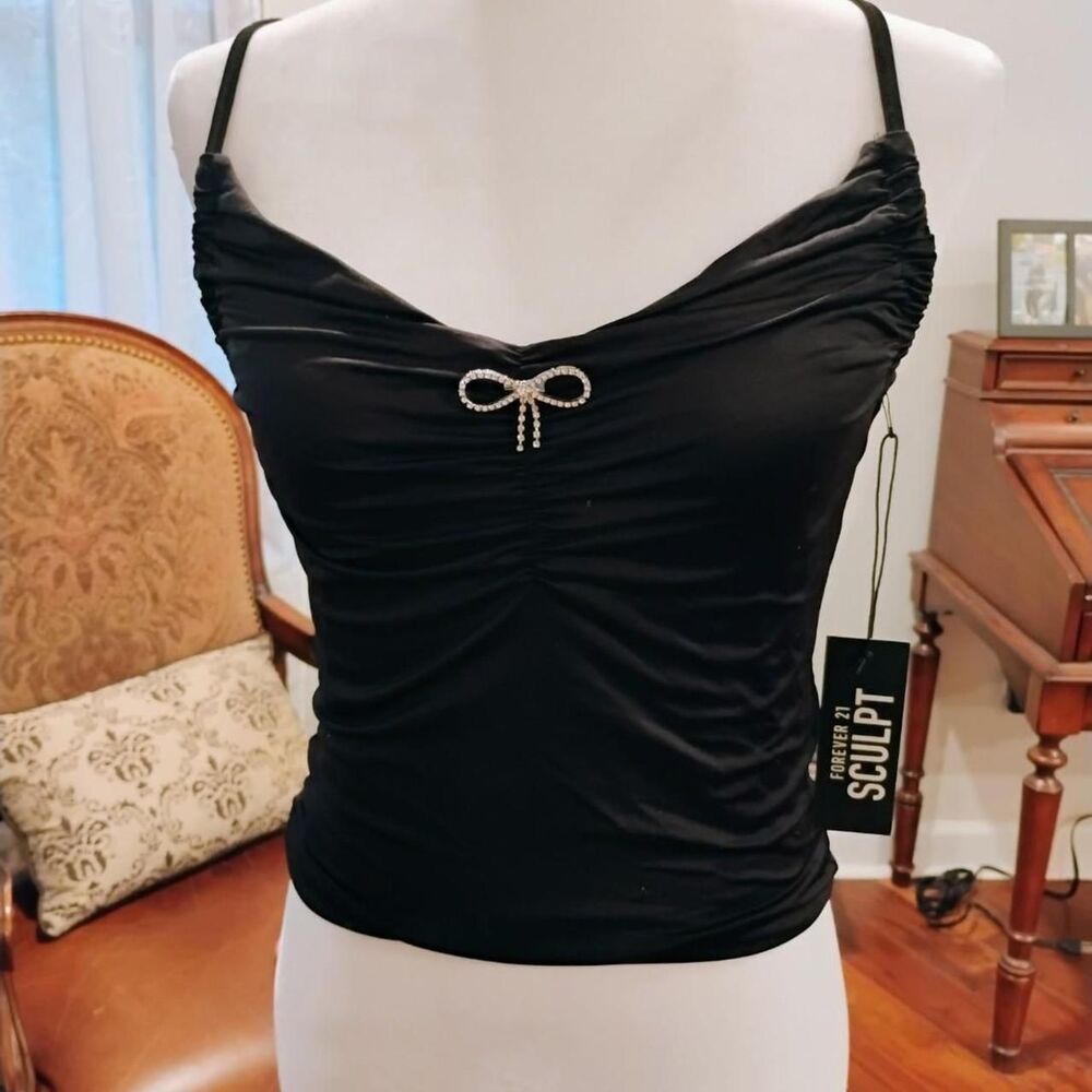 Forever-21 Women's Black Blouse